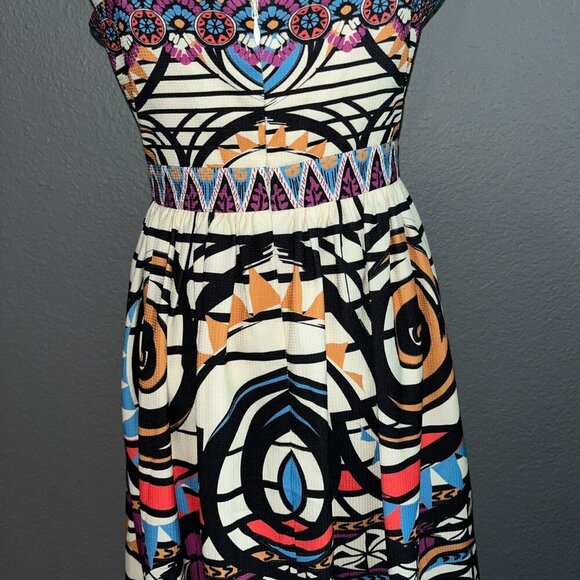 ANTHROPOLOGIE CHAMPAGNE and STRAWBERRY Vibrant Color Pin-Up Girl Dress - NWT -L - Picture 7 of 14